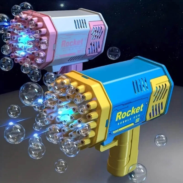 Electric Automatic Bubble Gun, Bubble Machine For Kids Bazooka Rocket Užsisakykite Trendai.lt 4